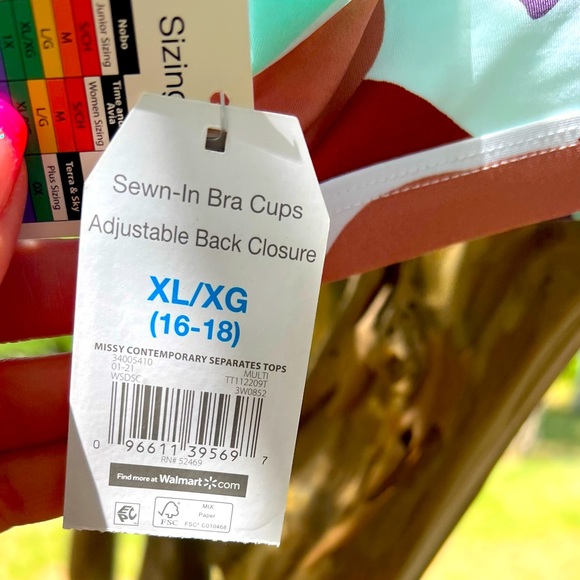 Time & Tru Floral Bikini Top - Picture 7 of 13